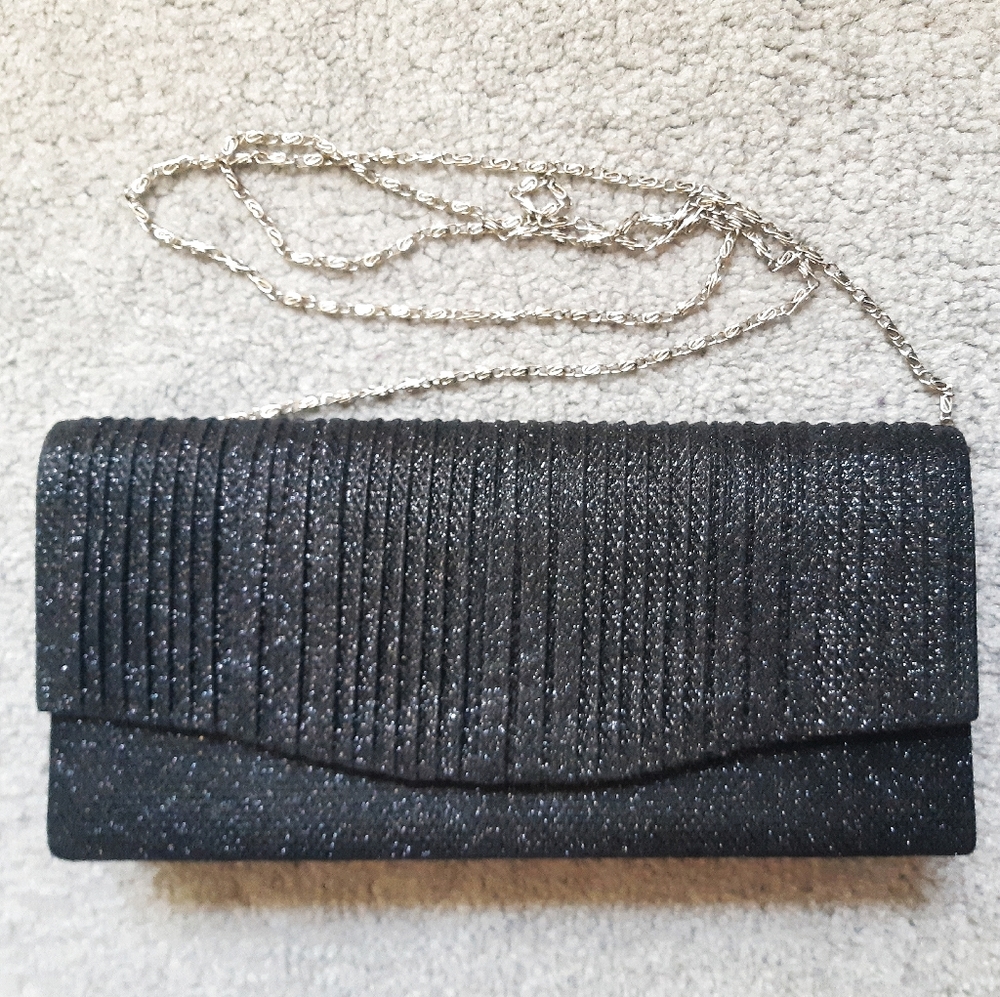 Black Glitter Evening Clutches / Purse